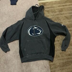 Gray and Black Penn state embroidered hoodie